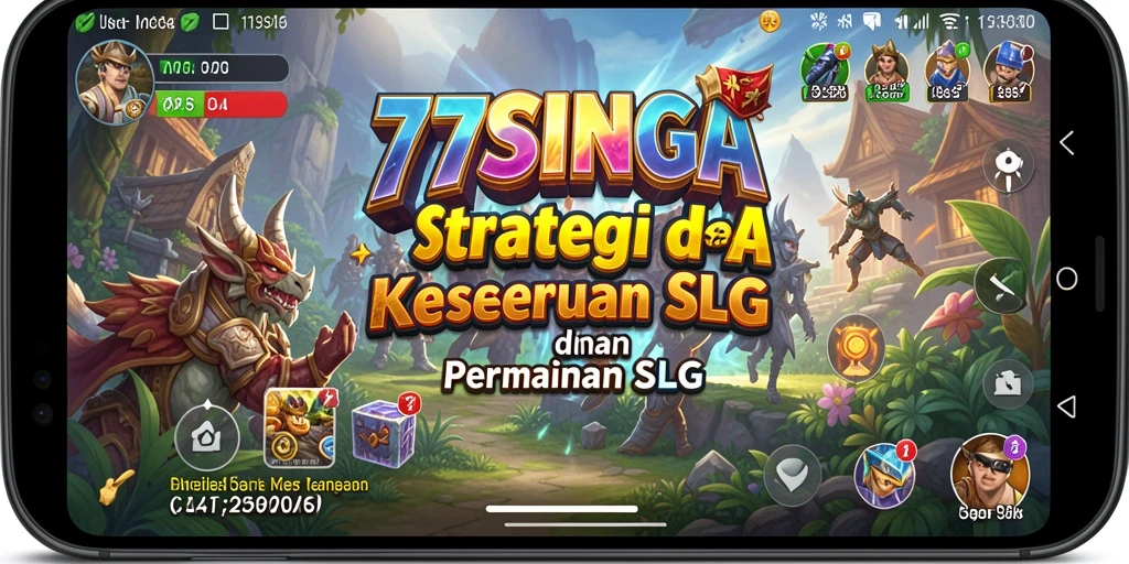 Screenshot gameplay SLG dari 77SINGA dengan aksi seru.