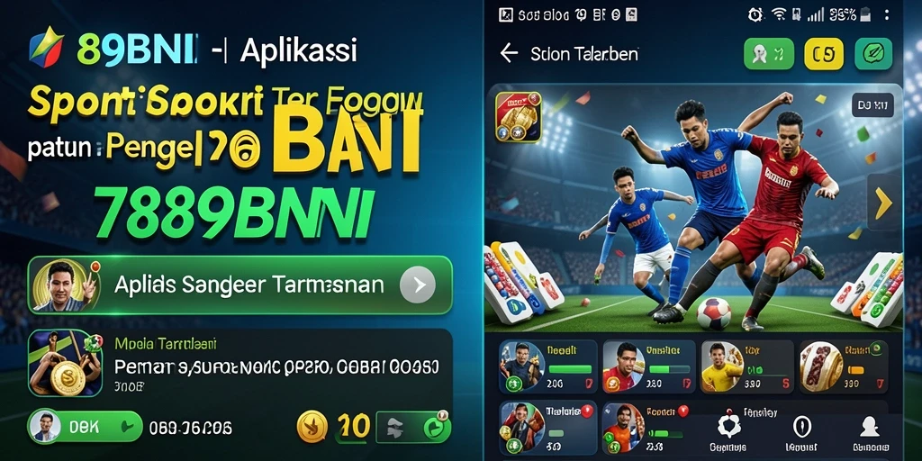 Tampilan utama aplikasi 789BNI dengan berbagai opsi taruhan Sportsbook.