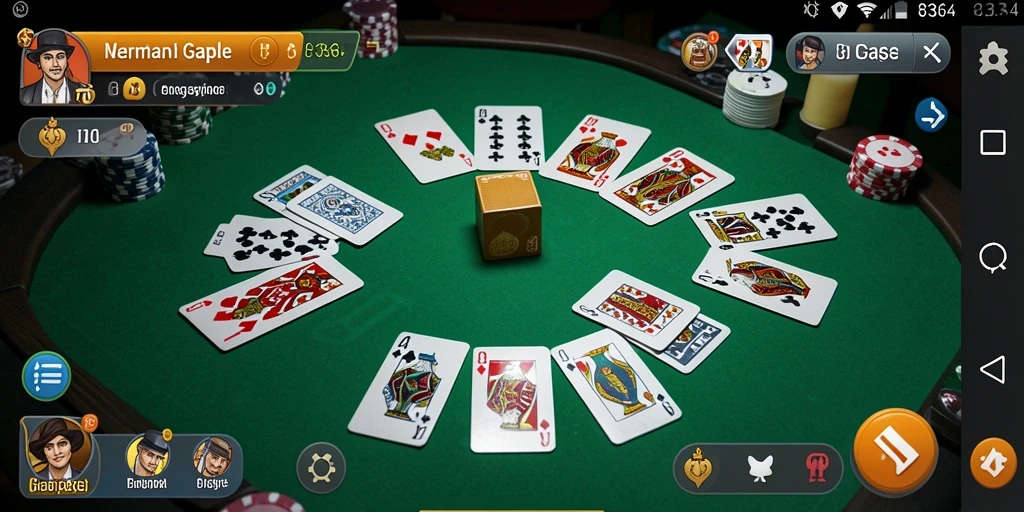 Tampilan gameplay Gaple yang menarik dan interaktif.