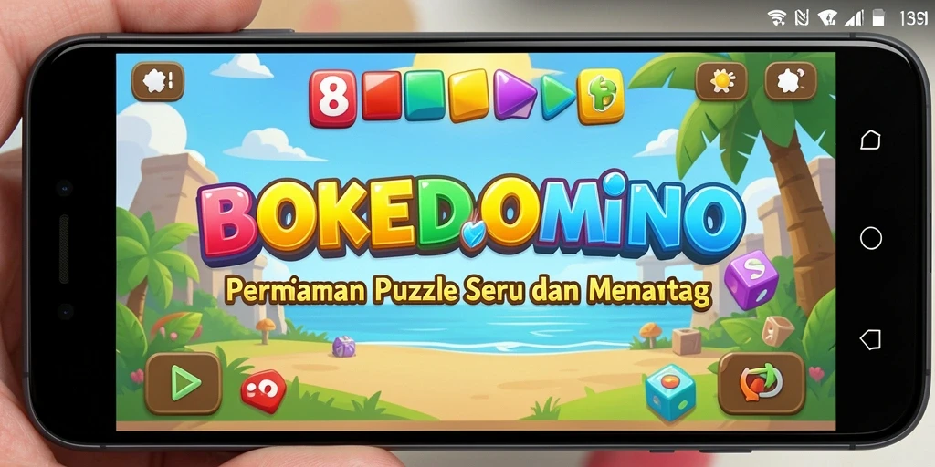 Tampilan menarik dari gameplay BOKEDOMINO yang penuh tantangan.