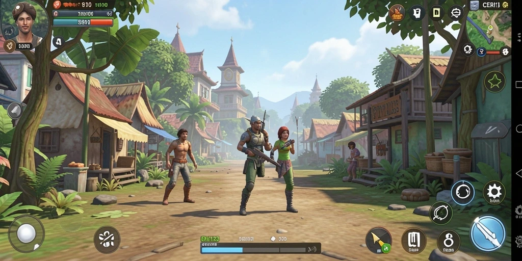 Gameplay CERI123 yang mengasyikkan dengan berbagai aktivitas kehidupan.