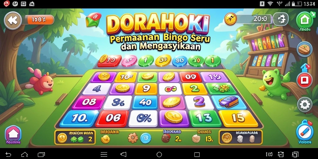 Tampilan gameplay DORAHOKI yang mengasyikkan dan penuh warna.