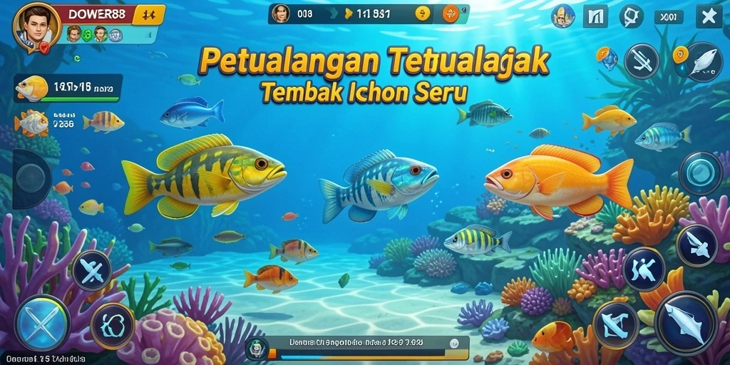 Gameplay DOWER88 yang seru dengan tembak ikan yang beragam.