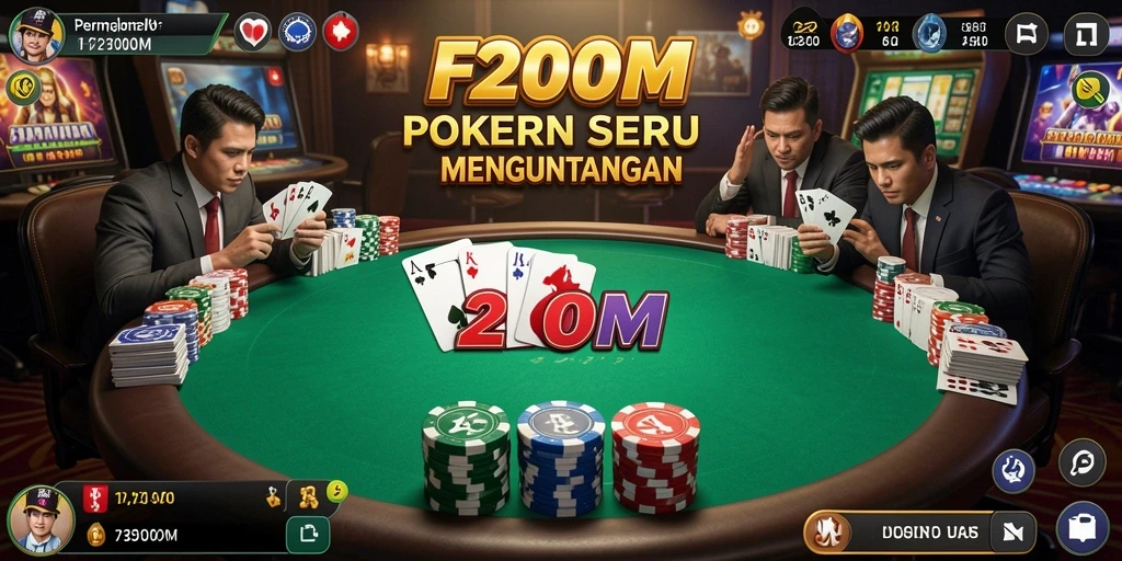Tampilan menarik dari gameplay Poker di F200M