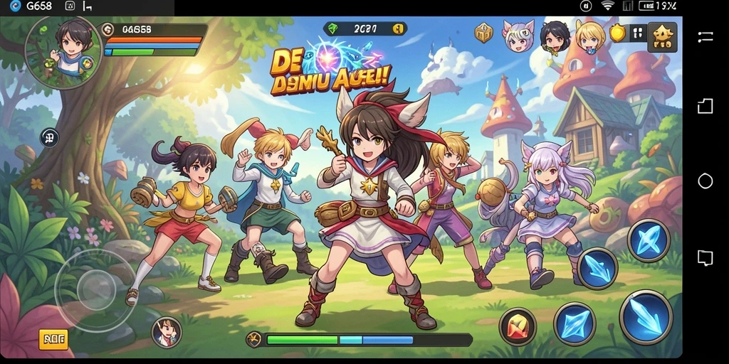 Tampilan gameplay G668 yang menarik di dunia anime.