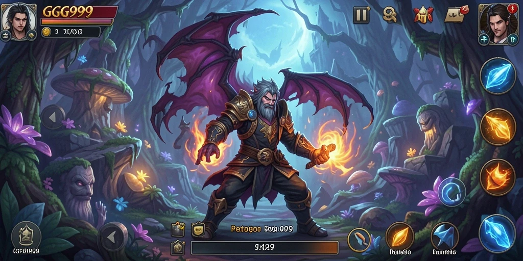 Tangkapan layar gameplay GG999 menampilkan petualangan RPG yang epik.