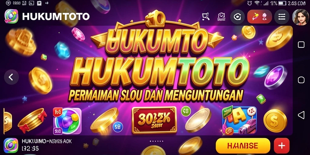 Gameplay HUKUMTOTO yang menyenangkan dan penuh warna.