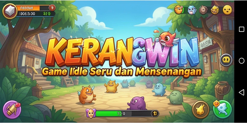 Tampilan gameplay menarik dari KERANGWIN dengan kerang yang berwarna-warni.