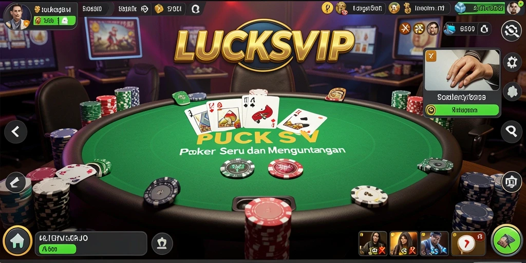 Tampilan menarik gameplay Poker di LUCKSVIP yang mendebarkan.