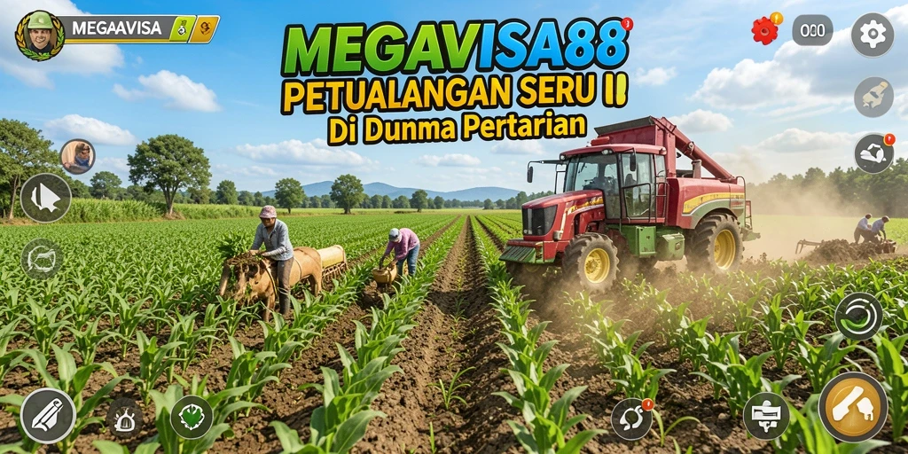 Tampilan gameplay MEGAVISA88 menunjukkan petualangan seru dalam bertani.