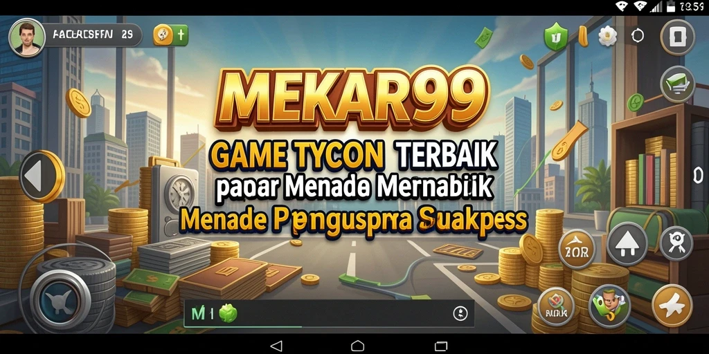 Tampilan gameplay menarik di MEKAR99 dengan elemen Tycoon.