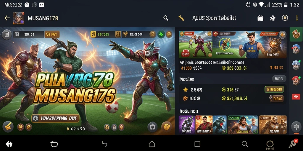 Tampilan menarik dari gameplay MUSANG178 dalam taruhan Sportsbook.