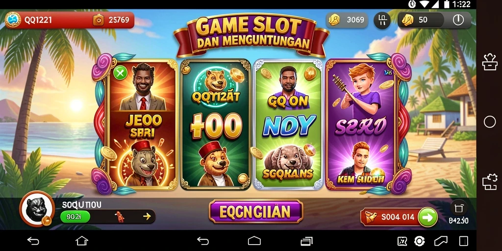 Screenshot gameplay QQ1221 menunjukkan keseruan permainan Slot.