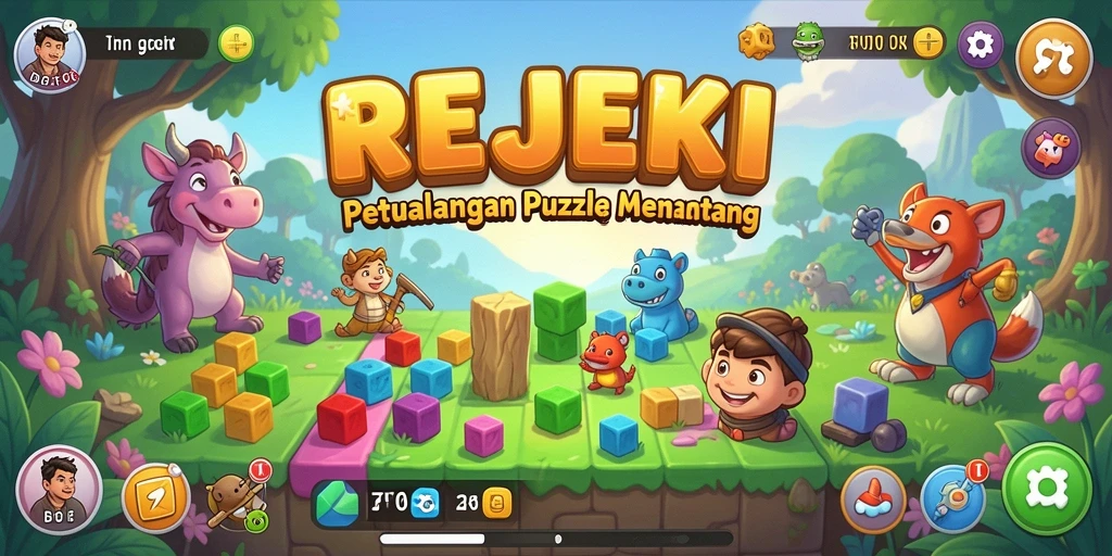 Tampilan gameplay REJEKI dengan teka-teki yang menantang.