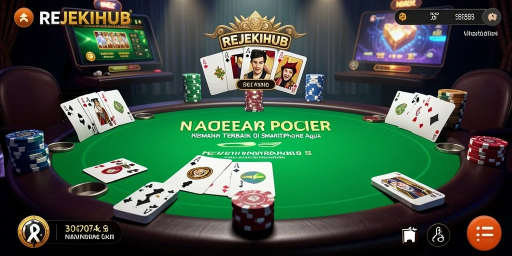 Tampilan gameplay menarik saat bermain Poker di REJEKIHUB.