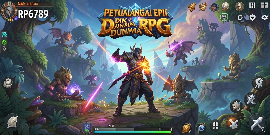 Tampilan gameplay mendebarkan dari RP6789, penuh aksi RPG.