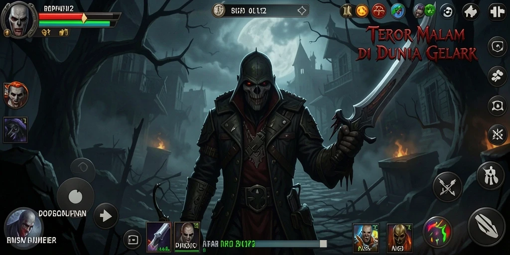 Screenshot gameplay RPVIP2 menampilkan karakter di tengah kegelapan.
