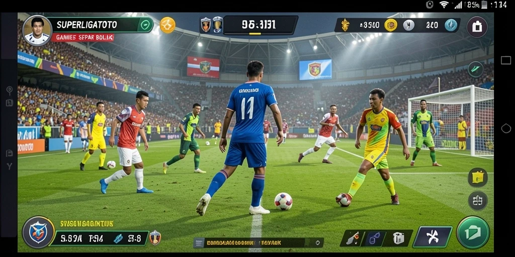 Screenshot menunjukkan gameplay mendebarkan dari SUPERLIGATOTO.