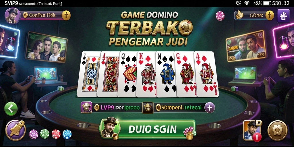 Screenshot gameplay SVIP9 menampilkan keseruan bermain Domino.