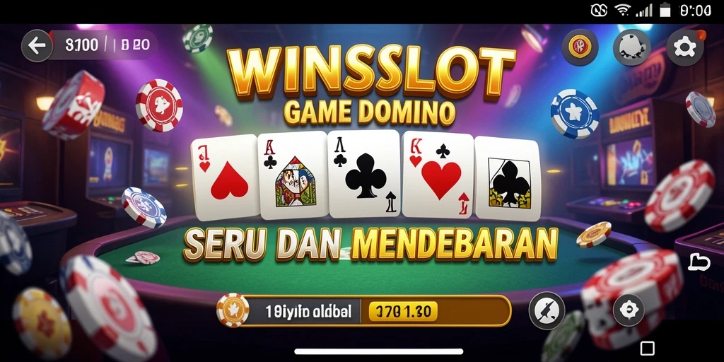 Tampilan menarik dari gameplay WINSLOT yang menampilkan keasyikan permainan Domino.